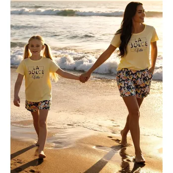 Pyžamo Cornette Young Girl 788/114 Dolce Vita kr/r 134-164 Žlutá 134-140