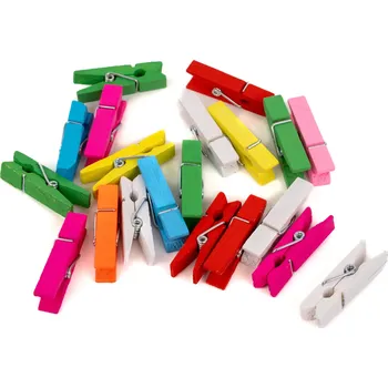 FANDY Kolíčky dekorační dřevěné Color velké