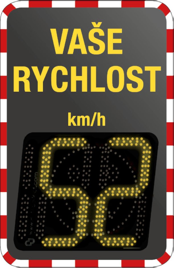 Měřič rychlosti vozidel na baterii - jednobarevné LED 20292