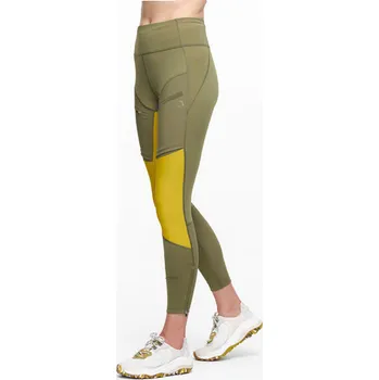 Dámské oblečení KARI TRAA ANE DÁMSKE LEGÍNY, Zelená, Žlutá XS