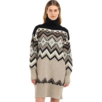 Dámský svetr DALE OF NORWAY SKÅLA ŠATY, Černá, Hnědá, Béžová L