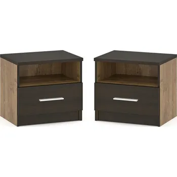 Noční stolek Noční stolek NODULOSA 2 ks, dub april/wenge - II. jakost, POUZE OSOBNÍ ODBĚR + vyzvednutí ZDARMA