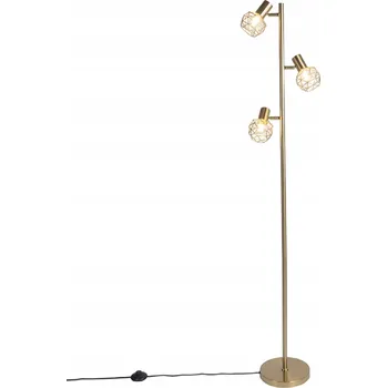 Stojací lampa Designová stojací lampa zlatá 3-světelná nastavitelná - Mesh