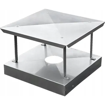 Komín Komínová stříška kopertová nerezová 50 x 85 cm, nástavec na komín s podstavou