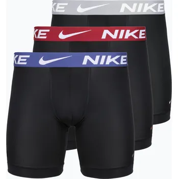 Pánské oblečení Pánské boxerky Nike Essential Micro 3 pairs black/sapphire/wolf grey/team crimson