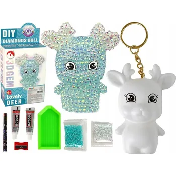 Přívěsek Na Klíče s modrými Křišťály a diamanty Sob