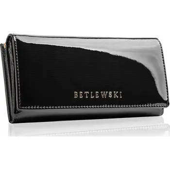 Peněženka Betlewski dámská peněženka z pravé kůže černá