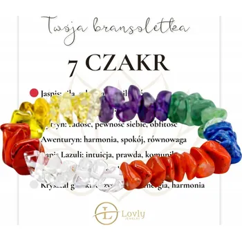 Náramek Náramek štěstí Ochranný 7 čaker PŘÍRODNÍ KAMENY Rovnováha