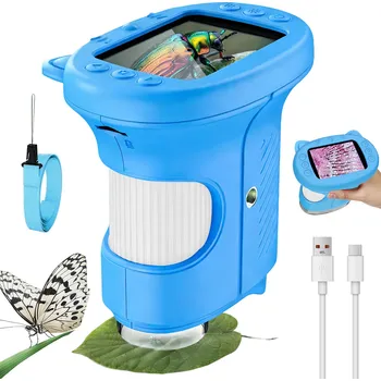 Mikroskop VZDĚLÁVACÍ MIKROSKOP PRO DĚTI DIGITÁLNÍ 1000X ZVĚTŠENÍ PŘENOSNÝ