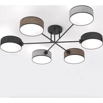Emibig MAGA 6 MIX1 Stropní svítidlo / stropní svítidlo Černá, hnědá, šedá E14 10W MAX