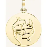 Rosefield přívěsek zlaté barvy Zodiac Coin Ryby