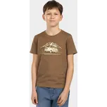 Chlapecké bavlněné tričko Kilpi ALBION-JB hnědá 146