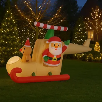 Vánoce Real Home Otec Vánoc na saních Létající nafukovací vánoční dekorace 160cm
