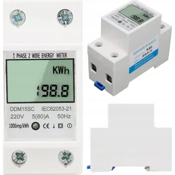 Měřič spotřeby JEDNOFÁZOVÝ MĚŘIČ SPOTŘEBY ELEKTRICKÉ ENERGIE DDM15SC LCD