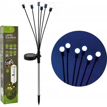 Venkovní osvětlení SOLÁRNÍ LAMPA TANČÍCÍ KULIČKY VE VĚTRU BÍLÉ 6 LED 72CM STUDENÁ BÍLÁ