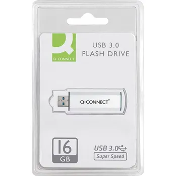 USB flash disk Pendrive Q-connect KF16369 16 GB USB 3.0 bílý