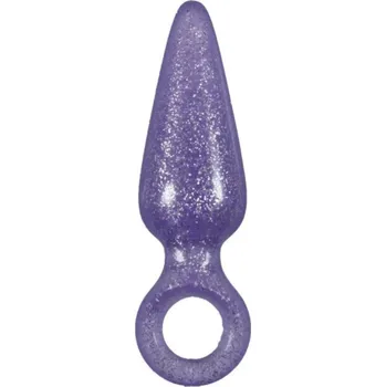 LEVNO Anální kolík fialový se třpytkami Nové