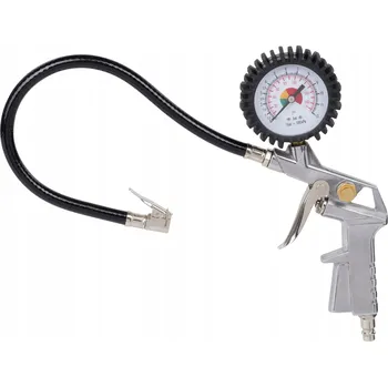 Příslušenství ke kompresoru Pistole na huštění pneumatik s manometrem a hadicí 440 mm