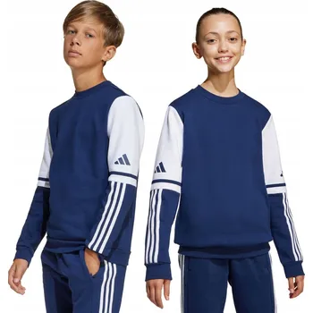 Chlapecká mikina DĚTSKÁ MIKINA ADIDAS SQUADRA 25 SWEAT CREW TMAVĚ MODRÁ JD4814 vel. 128 cm