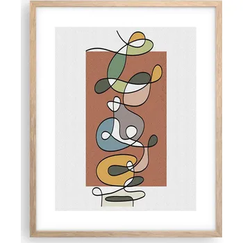 Obraz Obraz plakát v rámu světlý dub 40x50 abstrakce foto plakáty do obýváku