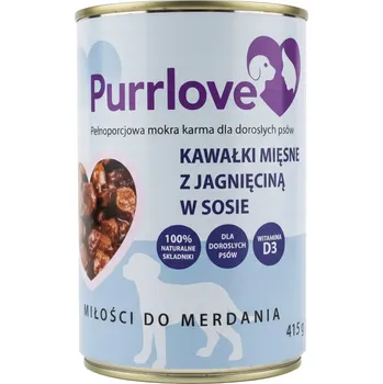 Krmivo pro psa KRMIVO PRO PSA – VLHKÉ KRMIVO JEHNĚČÍ KOUSKY V OMÁČCE 415g | PURRLOVE