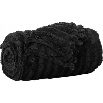 deka Dekorační deky 6 pcs Černá 150 x 130 cm Fleece