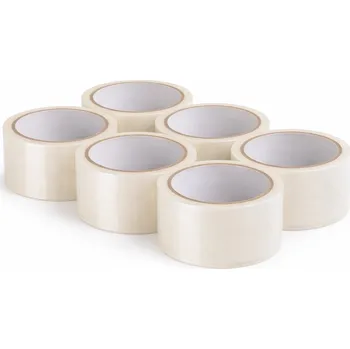 Lepicí páska Průhledná lepicí páska balicí 50 m, 48 mm x 50 m, silná, 6 ks