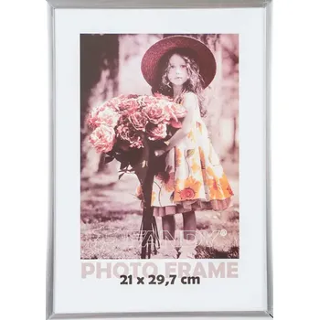Rám na obraz FANDY Plastový rámeček Simple 2 21x29,7 3 stříbrný