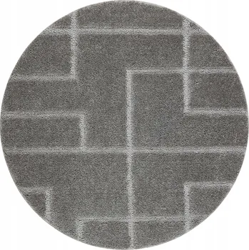 Koupelnová předložka KOUPELNOVÁ PŘEDLOŽKA kulatá 100 cm ŠEDÁ s protiskluzem MĚKKÁ #KPL289