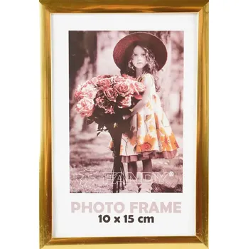 Rám na obraz FANDY Plastový rámeček Simple 2 10x15 4 zlatý