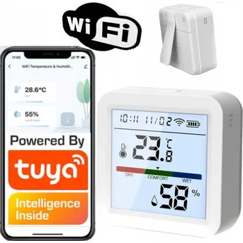 IP kamera Tuya WiFi Bluetooth LCD senzor teploty a vlhkosti