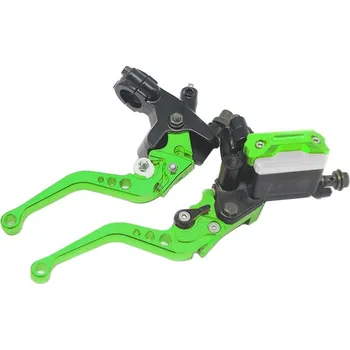 Páčky Pitbike sklopné CNC kompletní zelená - sada