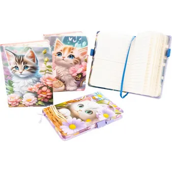 FANDY Zápisník A6 Cat mix