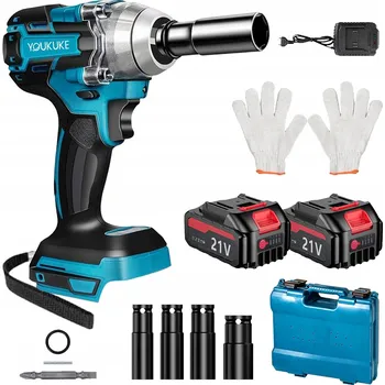 BEZKARTÁČOVÝ AKU RÁZOVÝ UTAHOVÁK NA KOLA 520 Nm + 4 NÁSTAVCE + 2xAKU