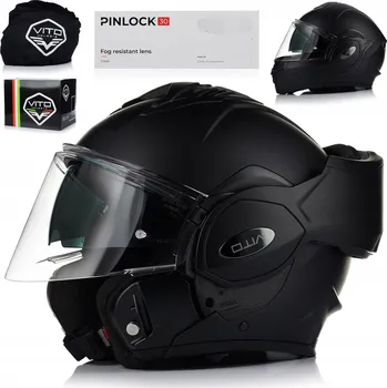 Helma na motorku MOTOCYKLOVÁ PŘILBA VÝKLOPNÁ | VITO REVERSE MATNÁ | VÝKLOPNÁ ČELIST DOZADU
