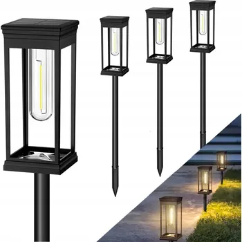 Venkovní osvětlení 4x Solární lampa LED Zahradní svítidlo zapichovací sloupek lucerna