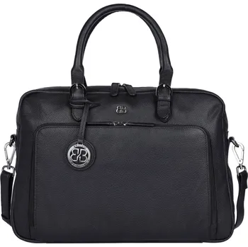 Kabelka Dámská kožená kabelka na notebook Bellicci Cemeron - černá