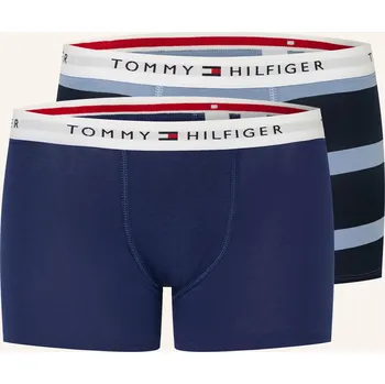 Pánské spodní prádlo Tommy Hilfiger 2ks Boxerky, tmavě modrá / černošedá / bílá