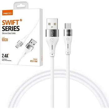 Datový kabel Kabel Recci USB - microUSB typ B, 1 m, černý