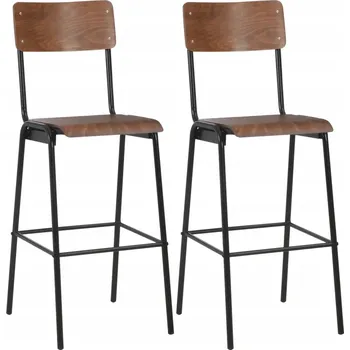 Barová židle VidaXL černá dřevěná Barová Židle 116,5 cm