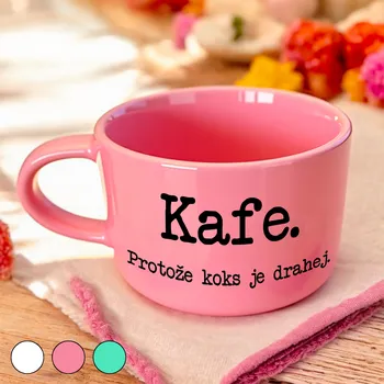 Ahome CZ Hrnek makronka - Kafe. Protože koks je drahej. Vyberte barvu: Růžová