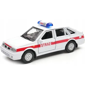autíčko WELLY POLONEZ CARO PLUS HASIČI BÍLÝ 1:34 NOVÝ KOVOVÝ MODEL 43613