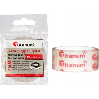 Průhledná lepicí páska kancelářská školní Crystal 19mm x 33m Titanum