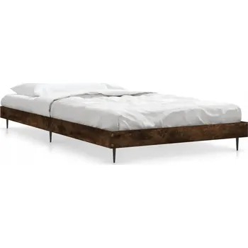Postel Rám postele 193x93 cm v barvě kouřového dubu s kovovými nožičkami