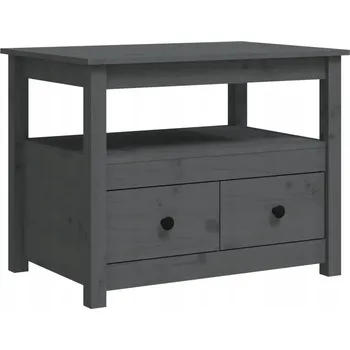 Konferenční stolek Konferenční stolek, šedý, 71x49x55 cm, masivní dřevo
