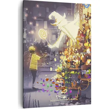 Obraz Obraz na plátně do obýváku ložnice 50x70 abstrakce obrazy na zeď