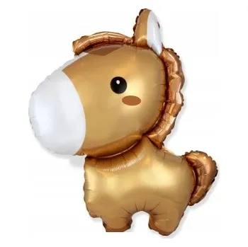 Balónek Fóliový Balónek Kůň Hnědý Koník Narozeniny 35 cm