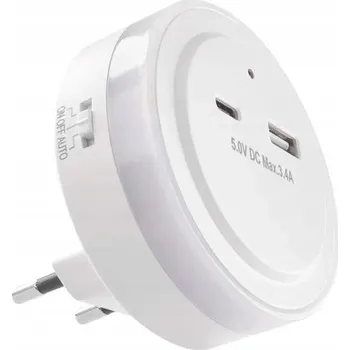 Lampička Noční lampa Emos bílá