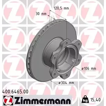 Brzdový kotouč ZIMMERMANN Brzdový kotouč - 324 mm ZIM 400.6465.00