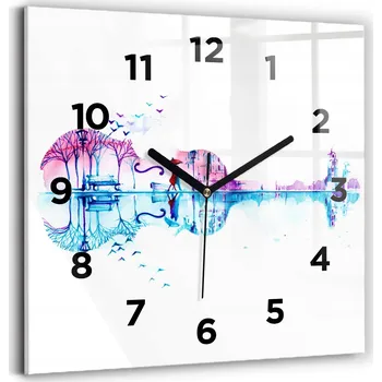 Hodiny Nástěnné hodiny Wallfluent modré 30 cm